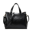 Vintage European Leather Shoulder Tote Bag